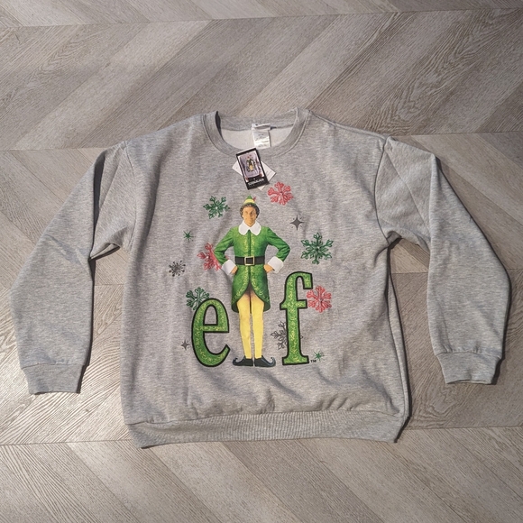 Elf Men's Light Up Christmas Holiday Sweatshirt - Picture 1 of 6